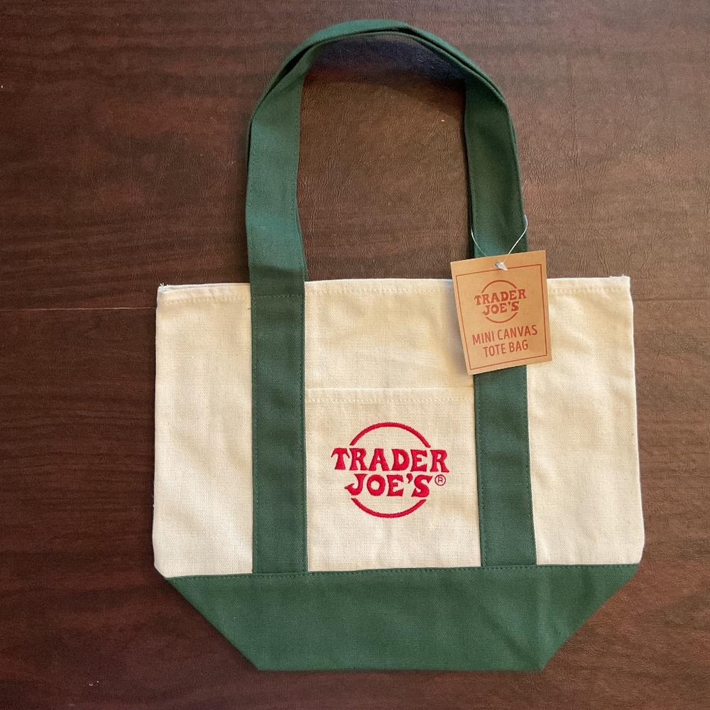 Mini Canvas Tote Bag - Green